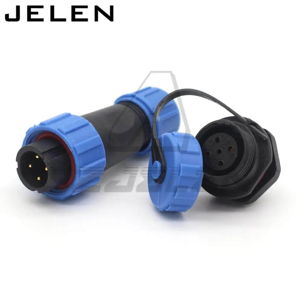 SP13 4-контактный водонепроницаемый разъем IP68 пылезащитный провод светодиодный