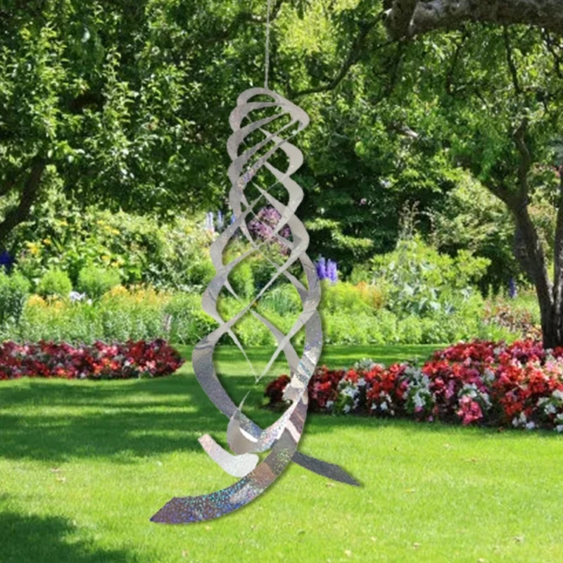 Спиральные отражатели из репеллента для птиц серебряный Спиннер подвесное