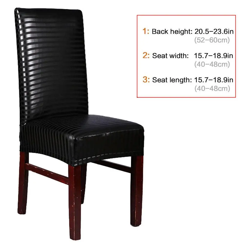 Чехол для стула из искусственной кожи PU Эластичный водонепроницаемый и