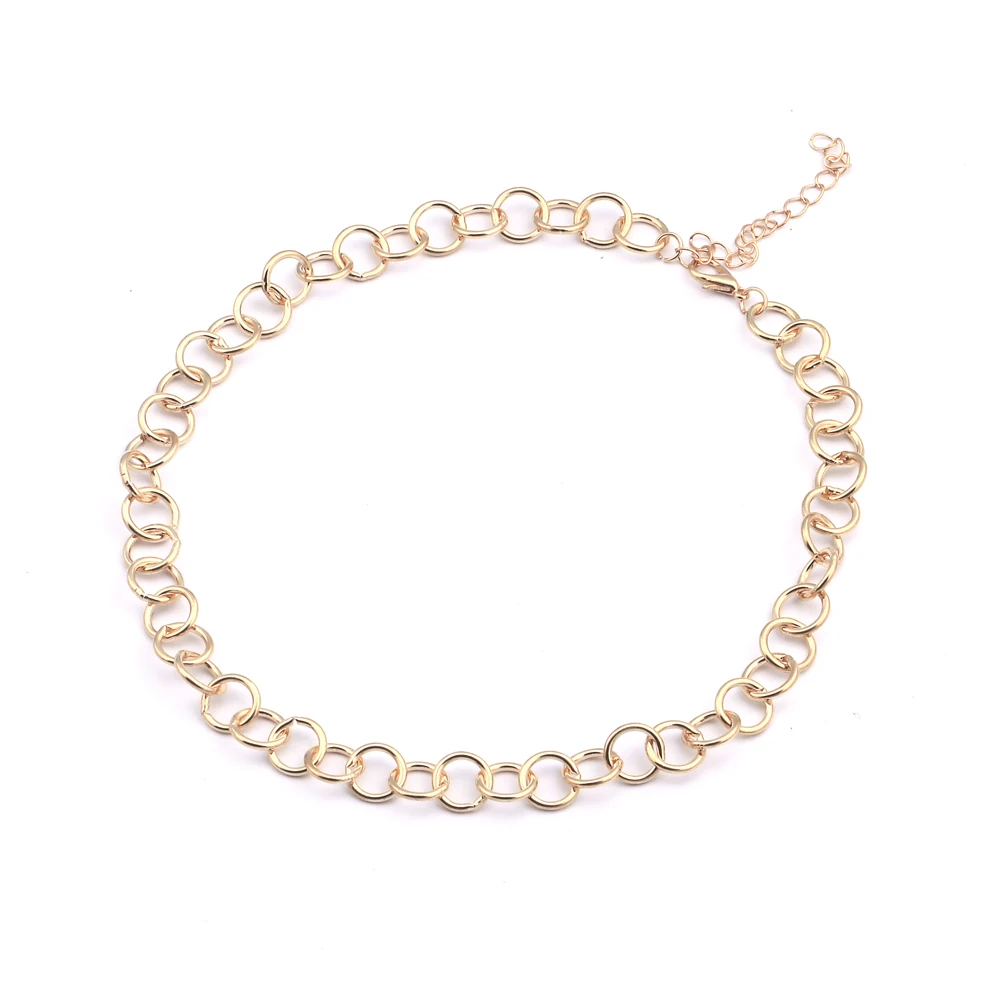 Seblasy свежий стиль простые винтажные круглые короткие цепочки в стиле Харадзюку