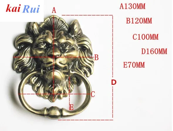 1pcs12cm Большой Антикварный Лев Doorknocker дверной молоток Doorknockers Львы домашний Декор