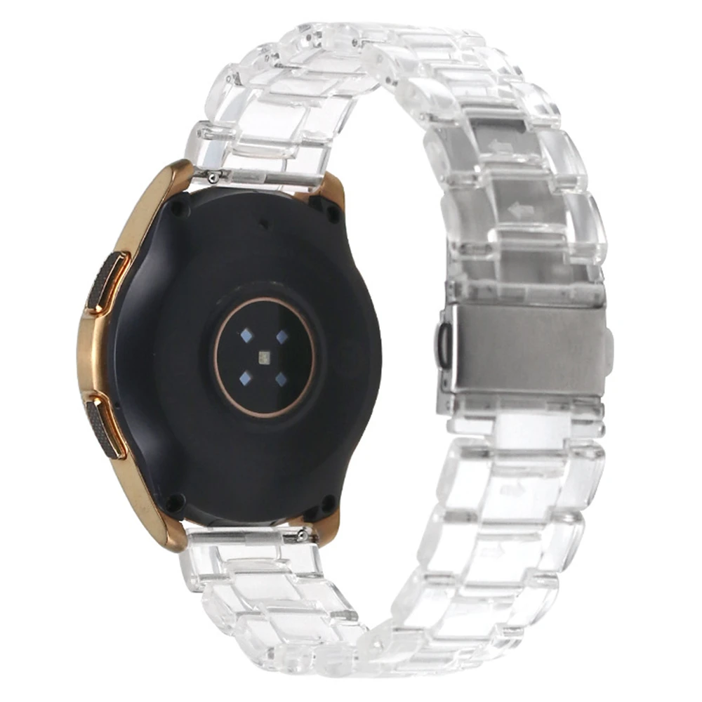 

20mm 22mm Transparent Colors Resin Strap for Samsung Galaxy Watch 3/46mm Band 45mm Bracelet Light Belt for huawei watch gt 2/2e