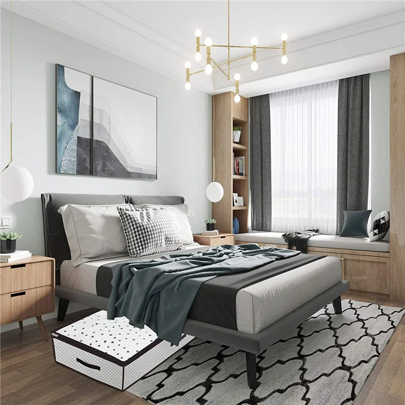 

New Bedside Storage Box Quilt Dustproof Storage Bag Enlarged Folding Clothes Moisture-Proof Finishing Bag Non-Woven Fabric