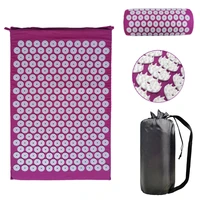 acupressure mat massage relieve stress back body pain spike cushion yoga acupuncture mat relax spike mat with bag