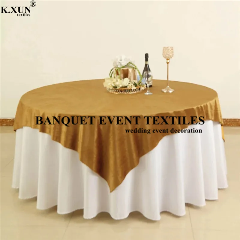 

260GSM Thick Velvet Table Overlay Polyester Tablecloth For Wedding Event Table Cloth Decoration