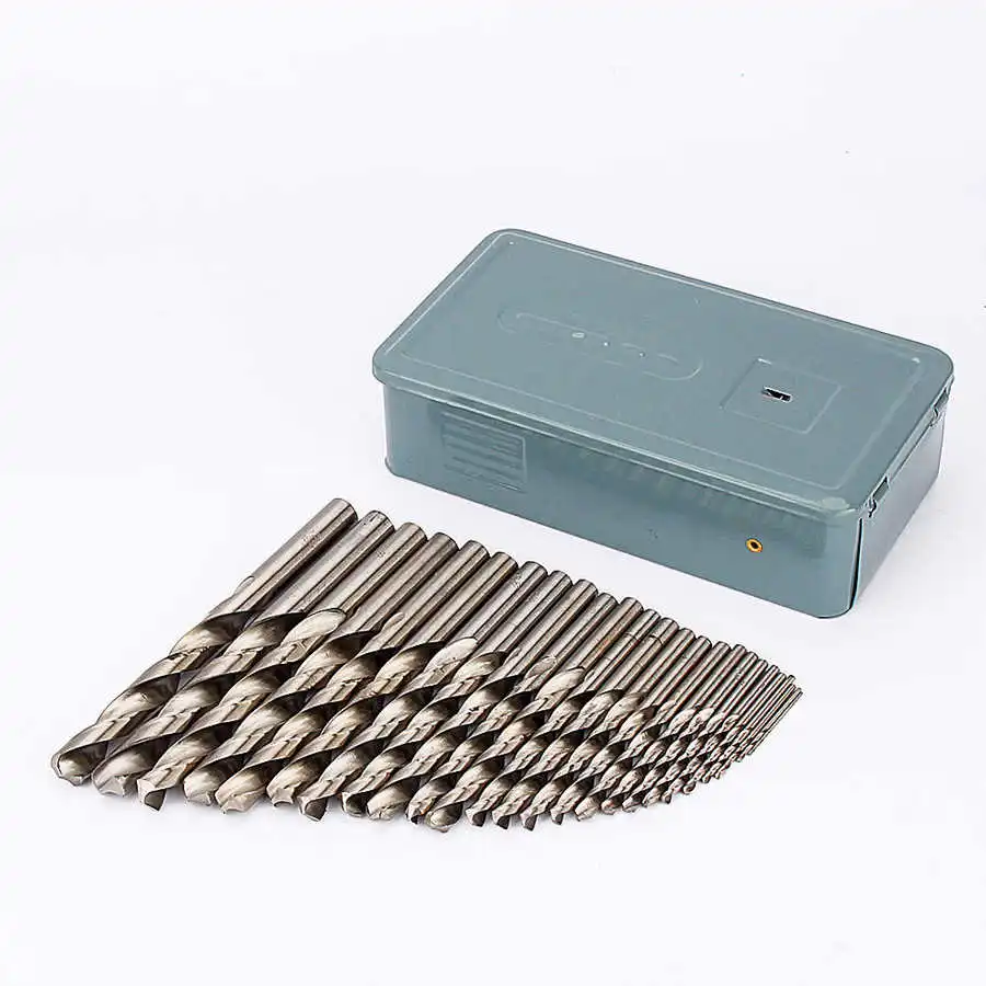 

Professional 25pc HSS Twist Drill Bit Set Metric 1mm - 13mm + Case Drill Bit Adapter Set High Quality Diamond Drill