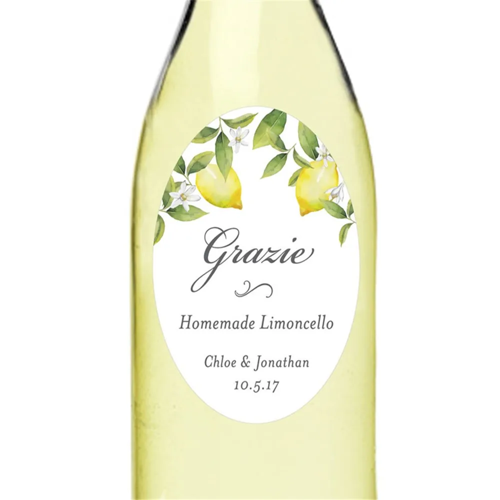 Наклейки Limoncello на заказ персонализированные имена дата наклейки для свадебных