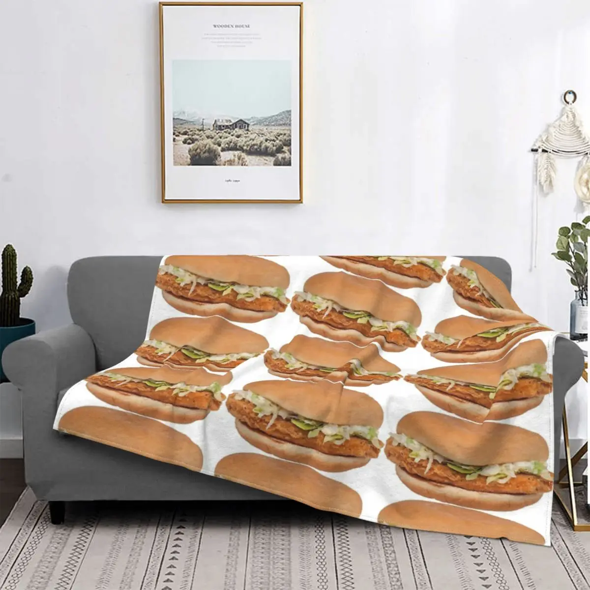 

Mcchicken-colcha a cuadros para cama, funda de lino para sofha, manta Heat para cama