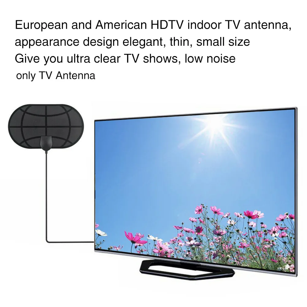 С усилителем 1080P прозрачная универсальная внутренняя HD tv черная портативная