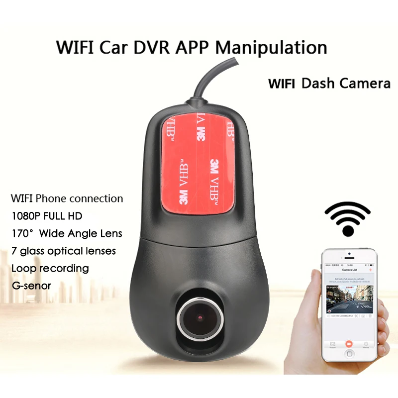 FCCWO F2 Dash Cam Novatek96672 Sony IMX323 WiFi 1080P Car DVR Registrator Video Recorder Auto Camera Dashcam dvrs | Автомобили и