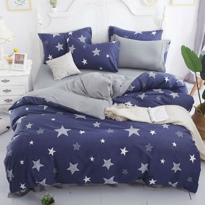 Denisroom мультяшное постельное белье с облаками синие постельные принадлежности