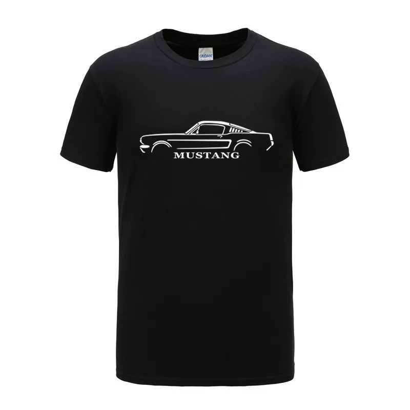 NEW   Cotton Ford Mustang T-shirt Men Short Sleeve Beefy Muscle Basic Solid Blouse Tee Shirt Top Casual tshirt  S-2XL