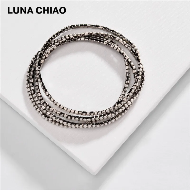 LUNA Чао 4 шт./компл. Браслет-манжета смолы БИСЕРНЫЕ НИТИ несколько составные браслеты для Для женщин