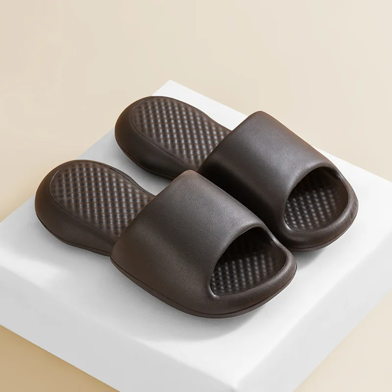 New Thicker Couple Style Thick Sole Soft Indoor EVA Slippers Men Women Anti-slip Sandals Summer Bathroom Bath Platform Shoes