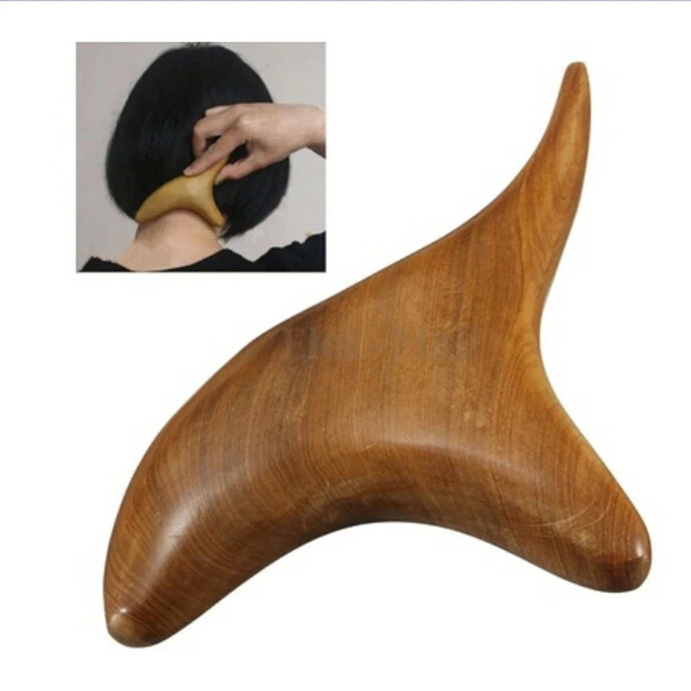

1pc Body Neck Relax Blood Circulation Wooden Massager Triangle Trigeminal Fragrant Wood Reflexology Tool Spa Therapy