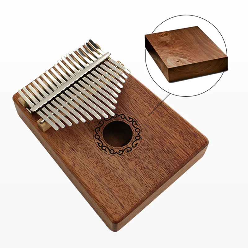 17 клавиш Kalimba большой пианино высококачественный корпус из красного дерева