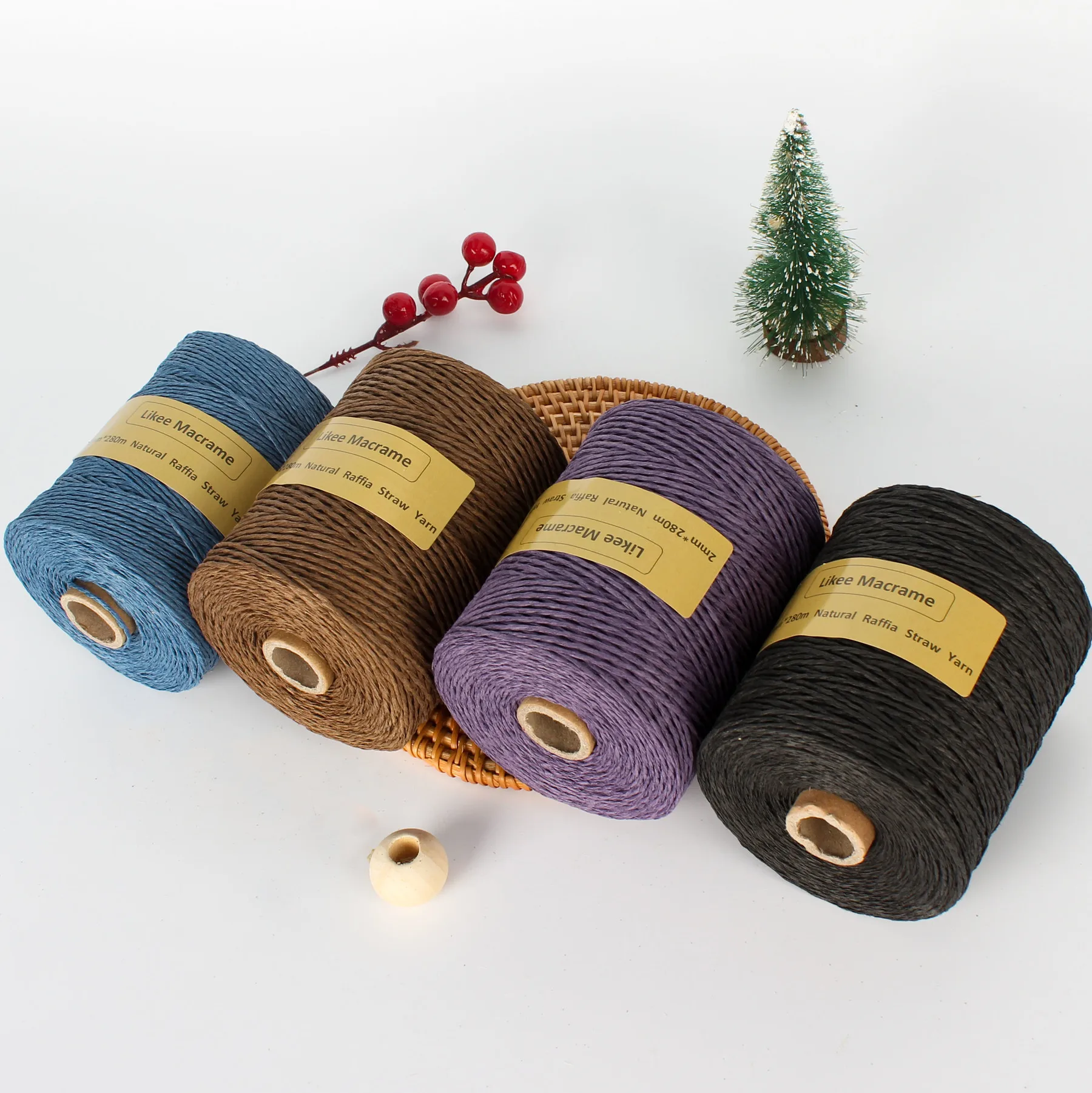 Натуральная солома-рафия пряжа 2 мм летняя ручная вязка вязаная шапка сумочка