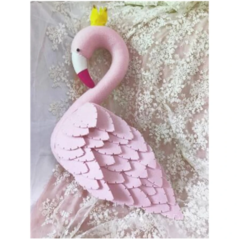 3D голова животного игрушка настенный лебедь украшение на стену мягкая кукла