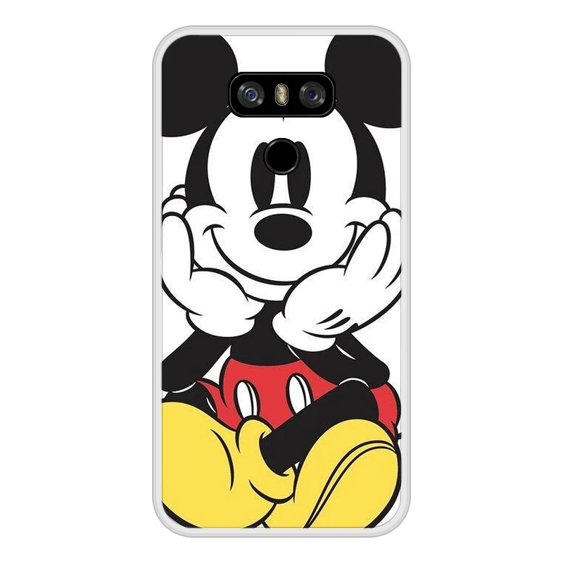 Phone Case for LG G6 Soft Silicone TPU Mickey Minnie Patterned Painted Coque In Stock |