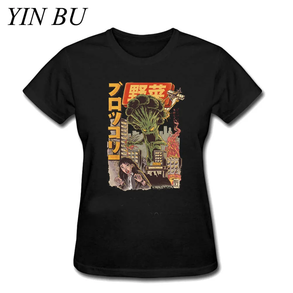 Женская футболка гигантские грибы Монстр демон броккозилла брокколи смешной