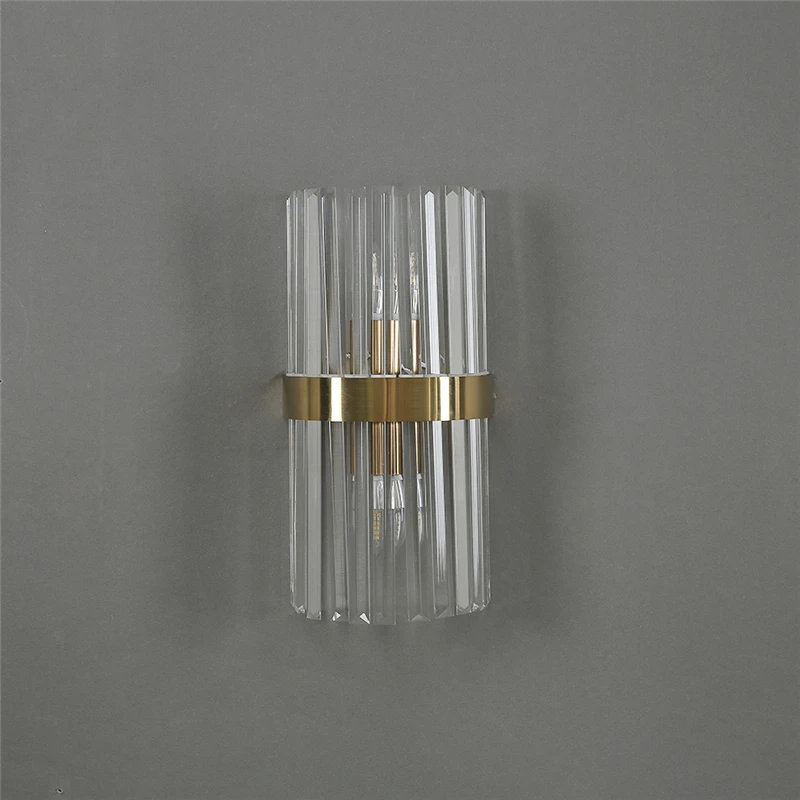 Серебряные со стразами бра светодиодный настенный светильник роскошные золотые