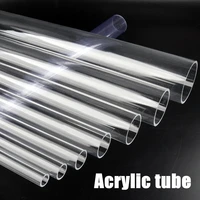 2pcsset length 50cm o d 1690mm transparent acrylic pipe aquarium fish tank joint pipe pmma watering supply plexiglass tube