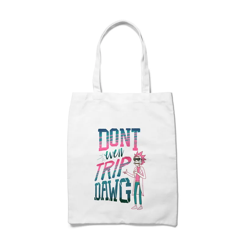 

Для женщин холщовая хозяйственная сумка надписью «Don't даже туда и обратно DAWG с буквенным принтом; Женская текстильная сумка через плечо жен...
