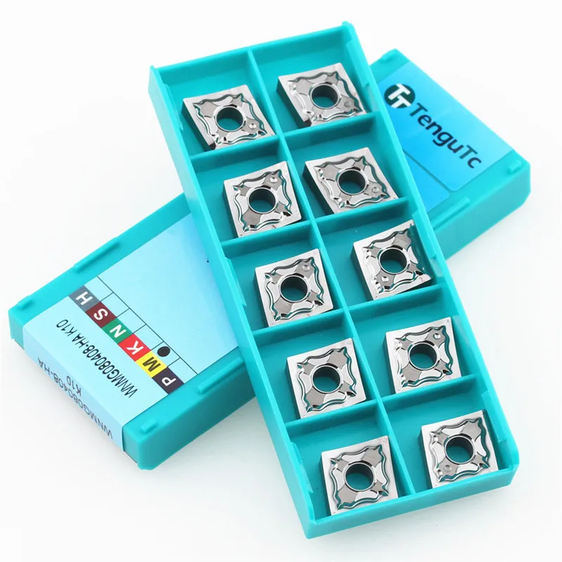 

10PCS CNMG120402 CNMG120404 CNMG 120408 HA K10 Aluminum CNC Carbide Blade Lathe Processing Tool
