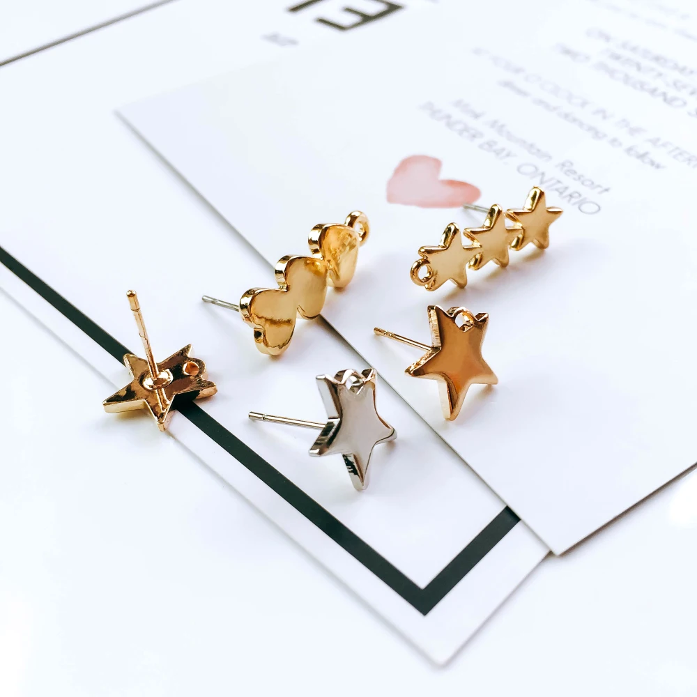 6 шт. женские серьги гвоздики в форме сердца|components earrings|for earringsearrings diy |