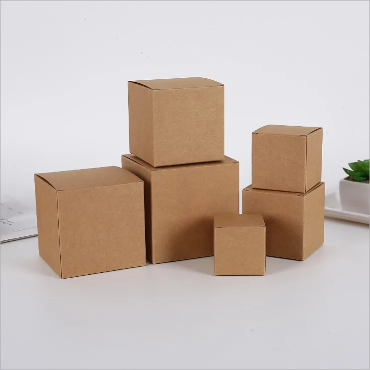 50 шт./лот-5*5*11 см белая черная крафт-бумага бумажная Подарочная коробка