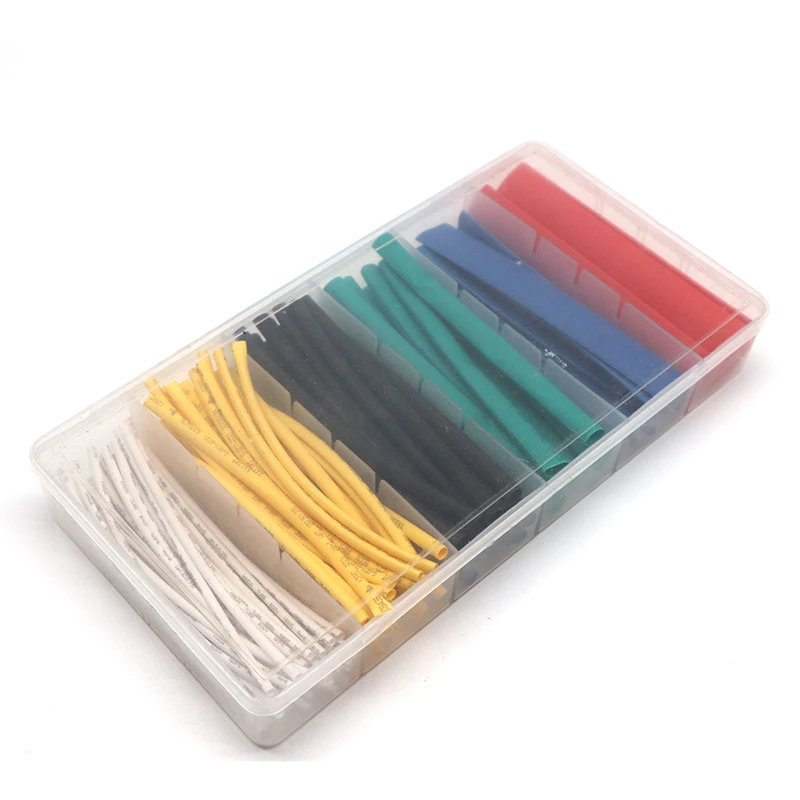 100 шт. цветные термоусадочные трубки пластиковые с термоизоляцией для проводов и