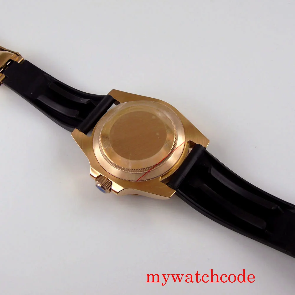 Чехол для часов с покрытием из розового золота BLIGER 40 мм сапфировое стекло