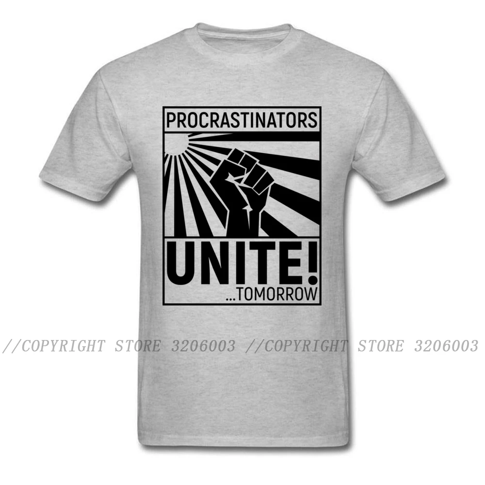 Футболка procratinators Unite Мужская забавная футболка для отдыха летняя хлопковая