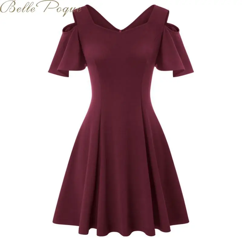 Belle poque Ретро стиль платье для вечеринки женское элегантное одноцветное мини