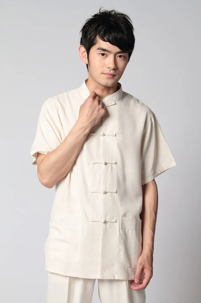 Китайская традиционная рубашка Кунг-фу тай-чи мужская повседневная хлопковая