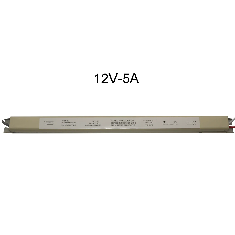 Ультра тонкий 18 Вт 24 36 48 60 Светодиодный драйвер 220V 12V Переключая Питание