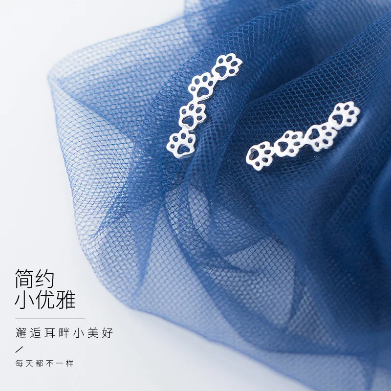 Женские серьги пусеты Trustdavis из 100% цельного настоящего серебра 925 пробы милые с