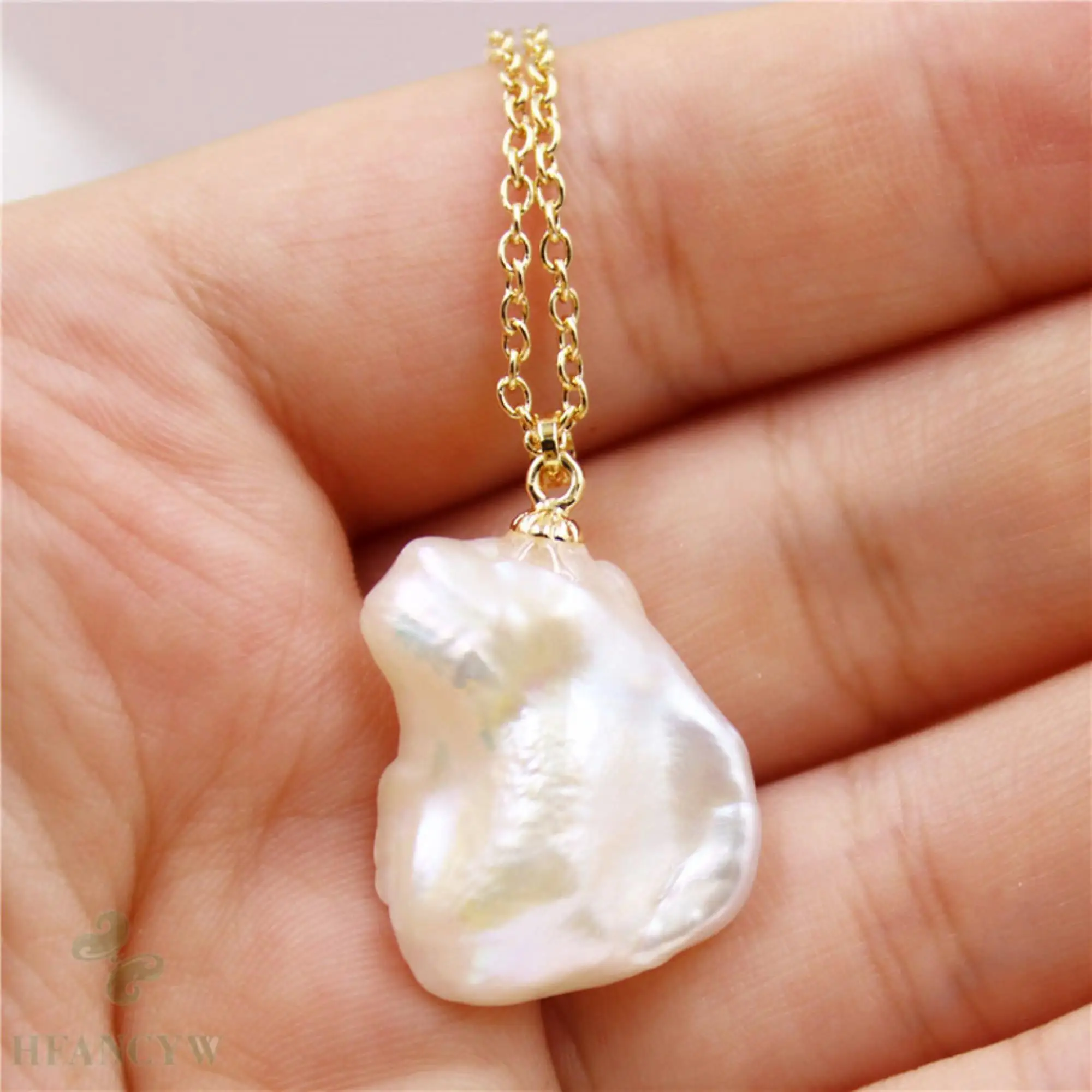 18x21 мм белый жемчуг в стиле барокко ожерелье 18 дюймов культивированный подарок