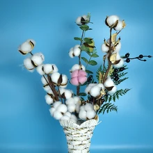 Цветы из натурального сушеного хлопка 10 цветов|Искусственные и