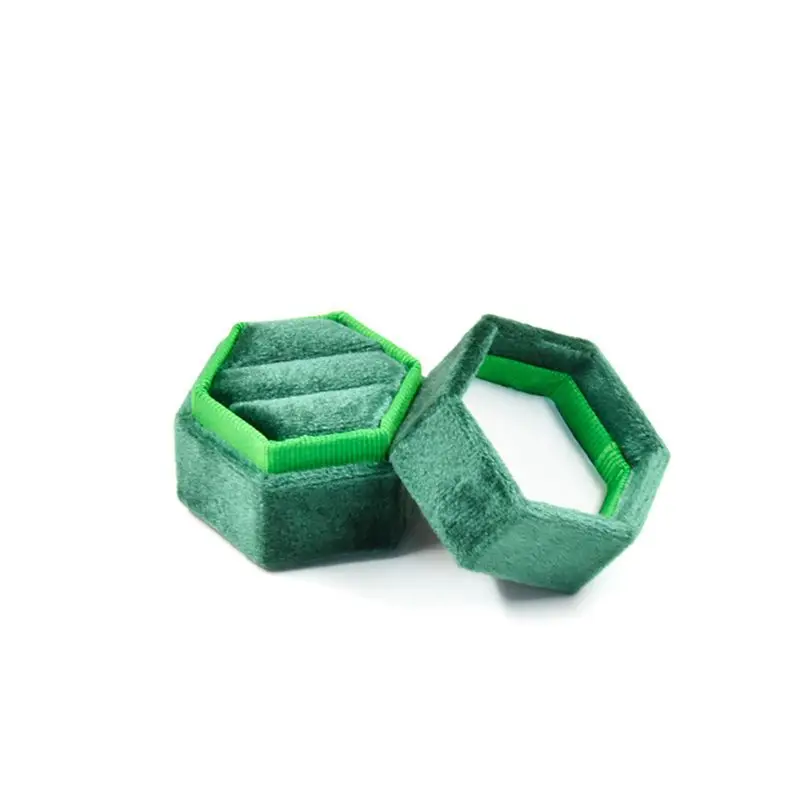 Винтажная бархатная коробка с двумя отделениями для колец реквизит съемки