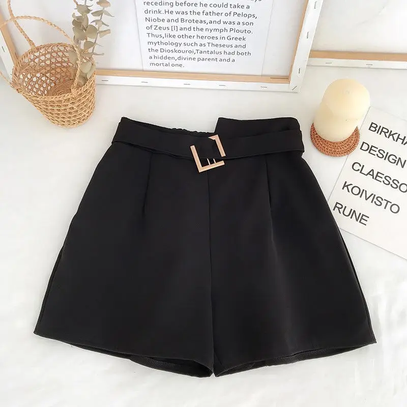 

Chiffon Wide-leg Shorts Women's Summer 2021 New High-waist Casual All-match Thin Straight Suit Pants