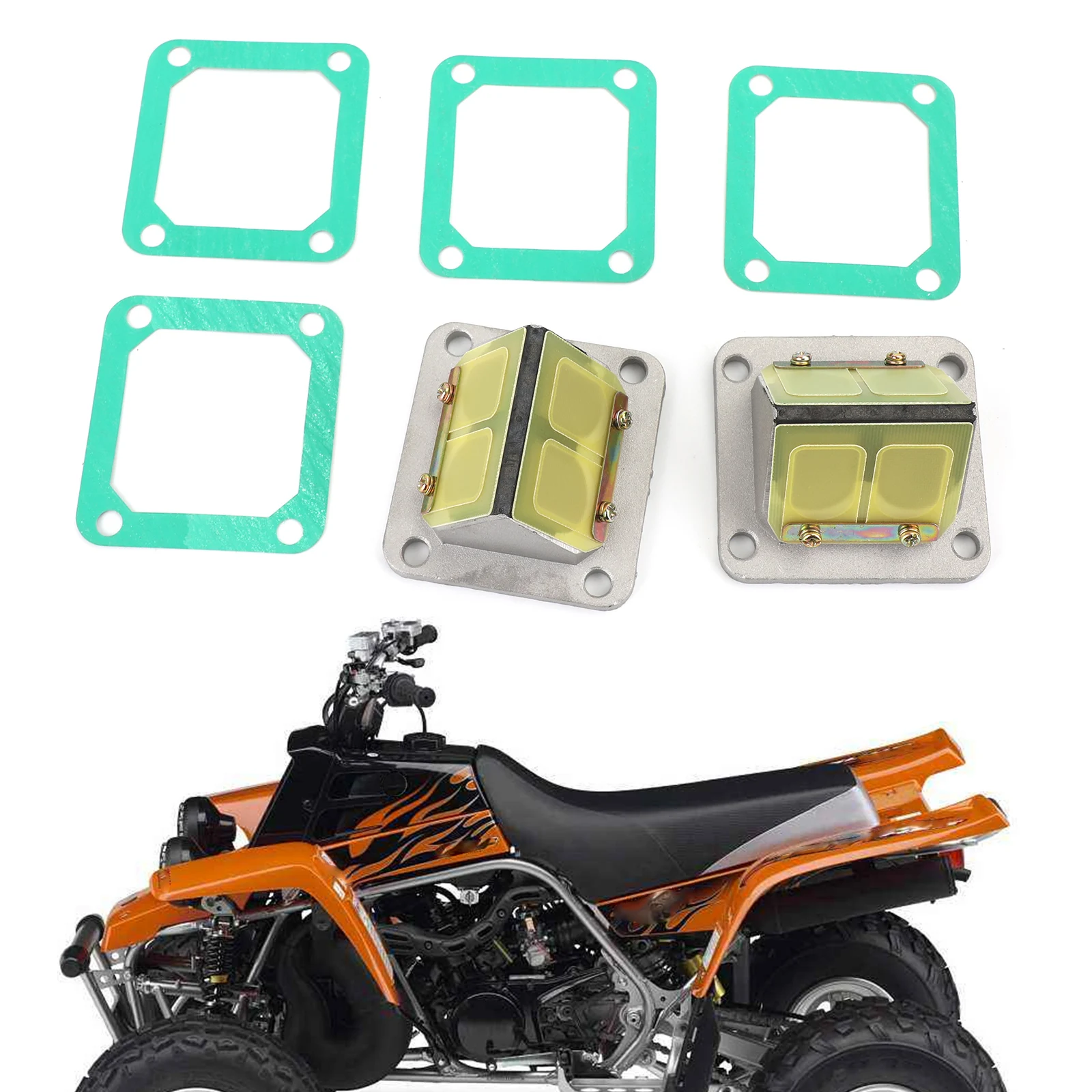 

Artudatech Reed Valve Cages + Reeds Fit for Yamaha Banshee YFZ350 1987-2006 Motorcycle Accessories Parts