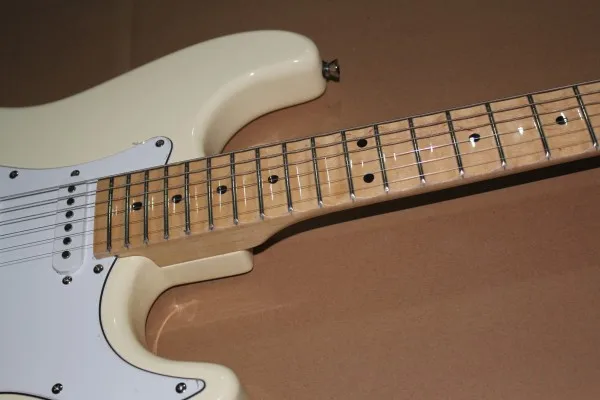 Фабрика custom shop новая ST Ретро белая электрогитара с тремоло гитара Хай 4| |
