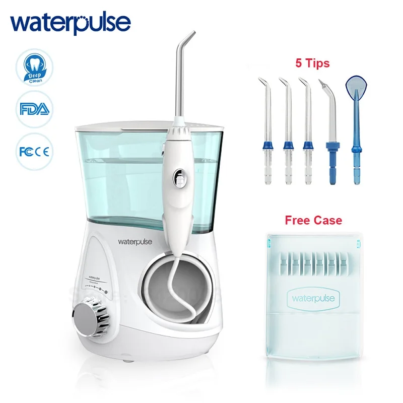 Waterpulse V600G Ирригатор для полости рта зубные Flosser стоматологической помощи с 5 Jet советы гигиена полости рта Вода Flosser 700 мл Capcity зубы чище ирригатор для зубов ирригатор полости рта