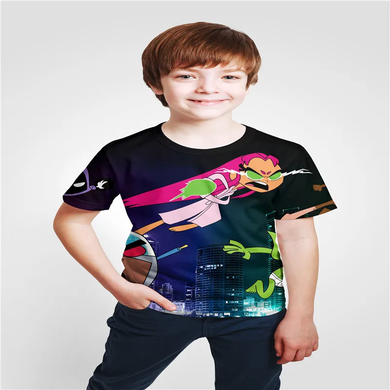 

Super Anime Cartoon 3D Boy Print Girl Funny T-Shirt 2021 Summer Clothing Harajuku Street Fashion Children's Round Neck Shirt