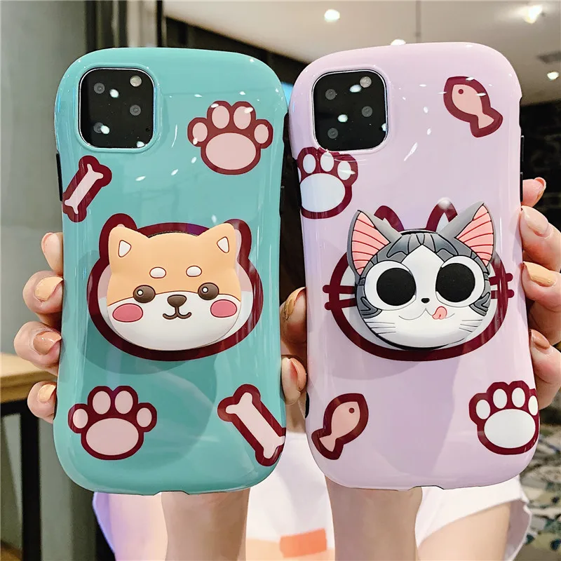 Чехол для телефона с милым мультяшным котенком и щенком подходит Huawei P20 P30 Pro Mate 20