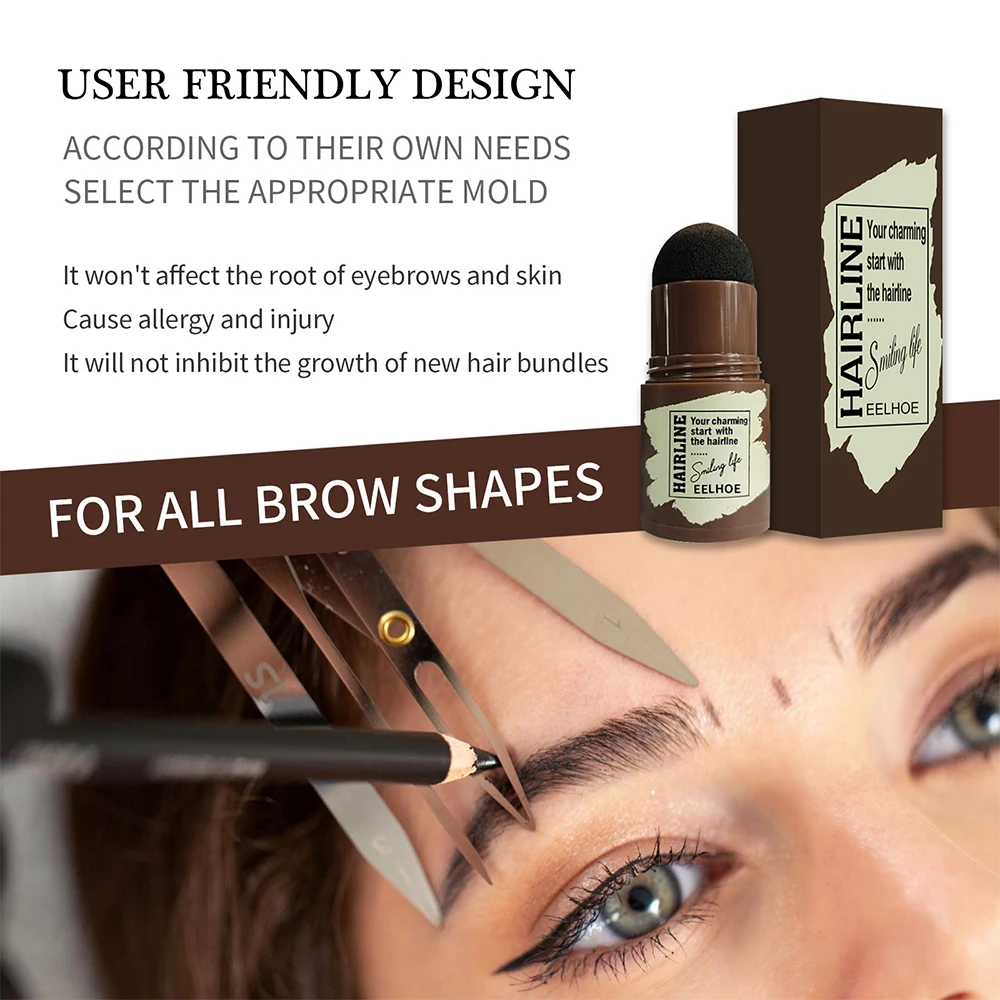 

One Step Eyebrow Stamp Shaping Kit Professional Eye Brow Gel Stamp Makeup Kit with 24 Reusable Eyebrow Stencils Eyebrow Brushes