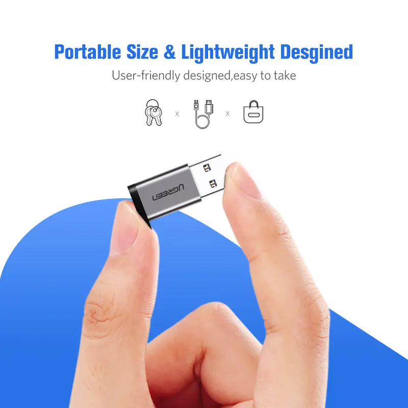 Адаптер Ugreen с USB Type C 3 0 папа на 1 мама адаптер для ПК ноутбука Samsung Huawei наушников |