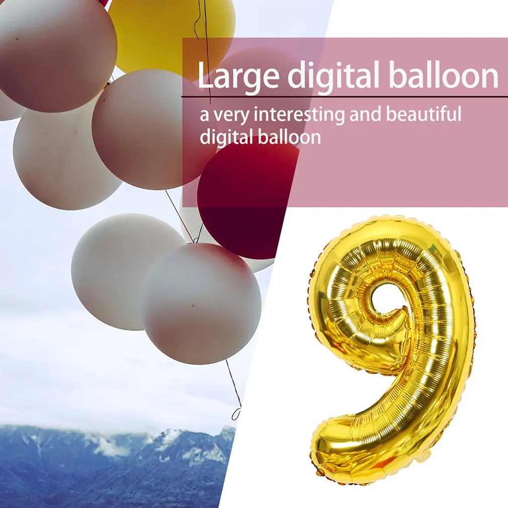 1 шт 32 дюйма большие воздушные шары в форме цифр Свадебные украшения Воздушные