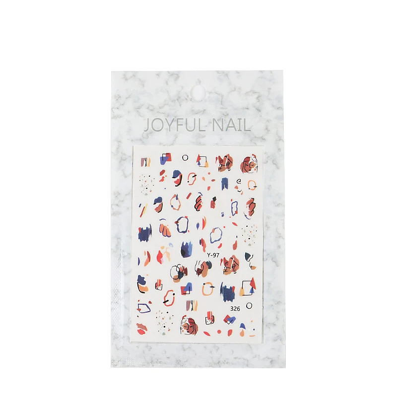 1 шт. милые абстрактные цветущие цветы 3D наклейки для ногтей самоклеящиеся сделай